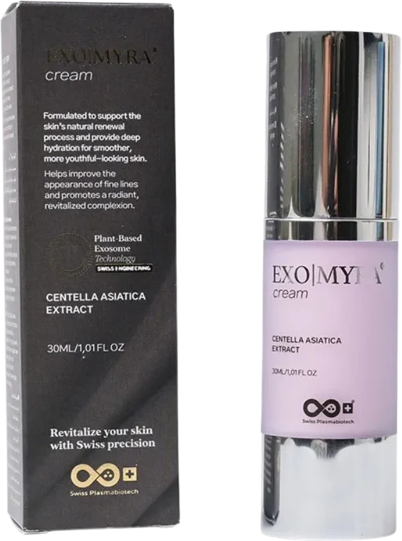 EXO|MYRA Exosome Cream -pullo ja pakkaus